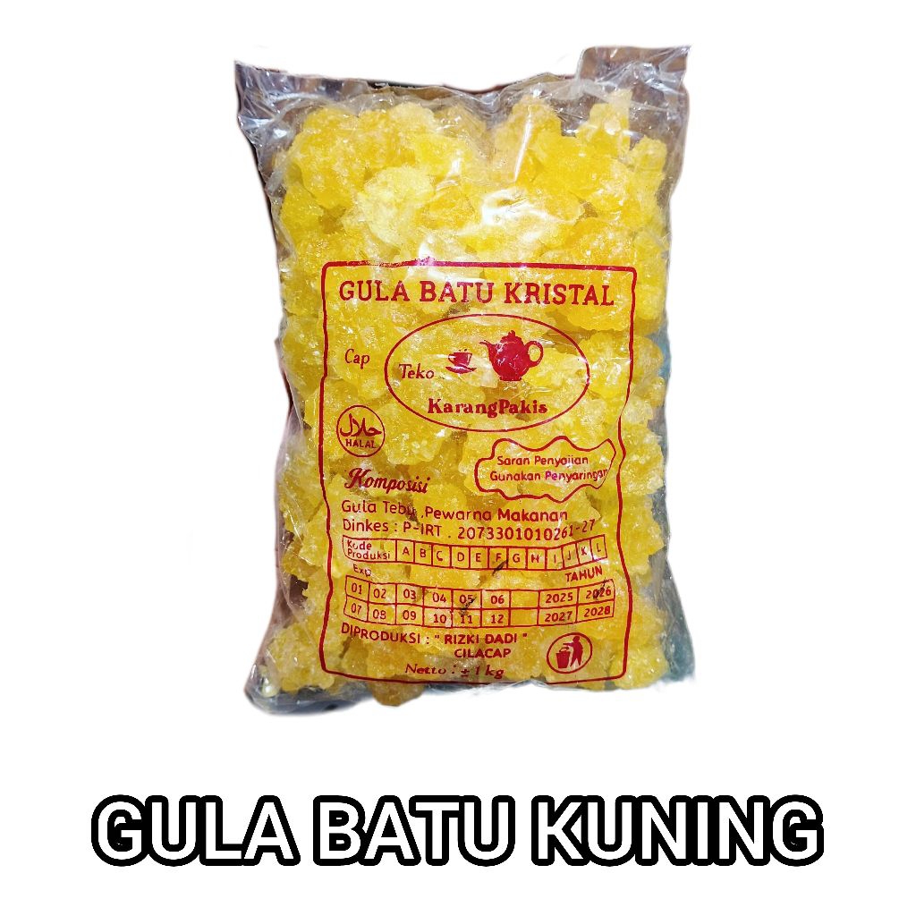 

Gula batu kristal - gula batu kuning - 1 kg gula batu - gula wedang - gula tebu asli - gula batu Karangpakis