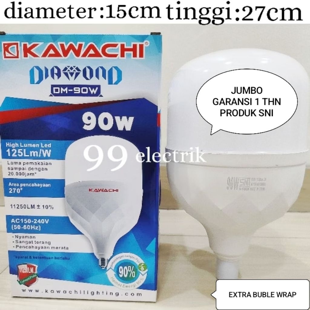 BOHLAM LED /  LAMPU LED GARANSI 1 TAHUN KAWACHI 40W-90W