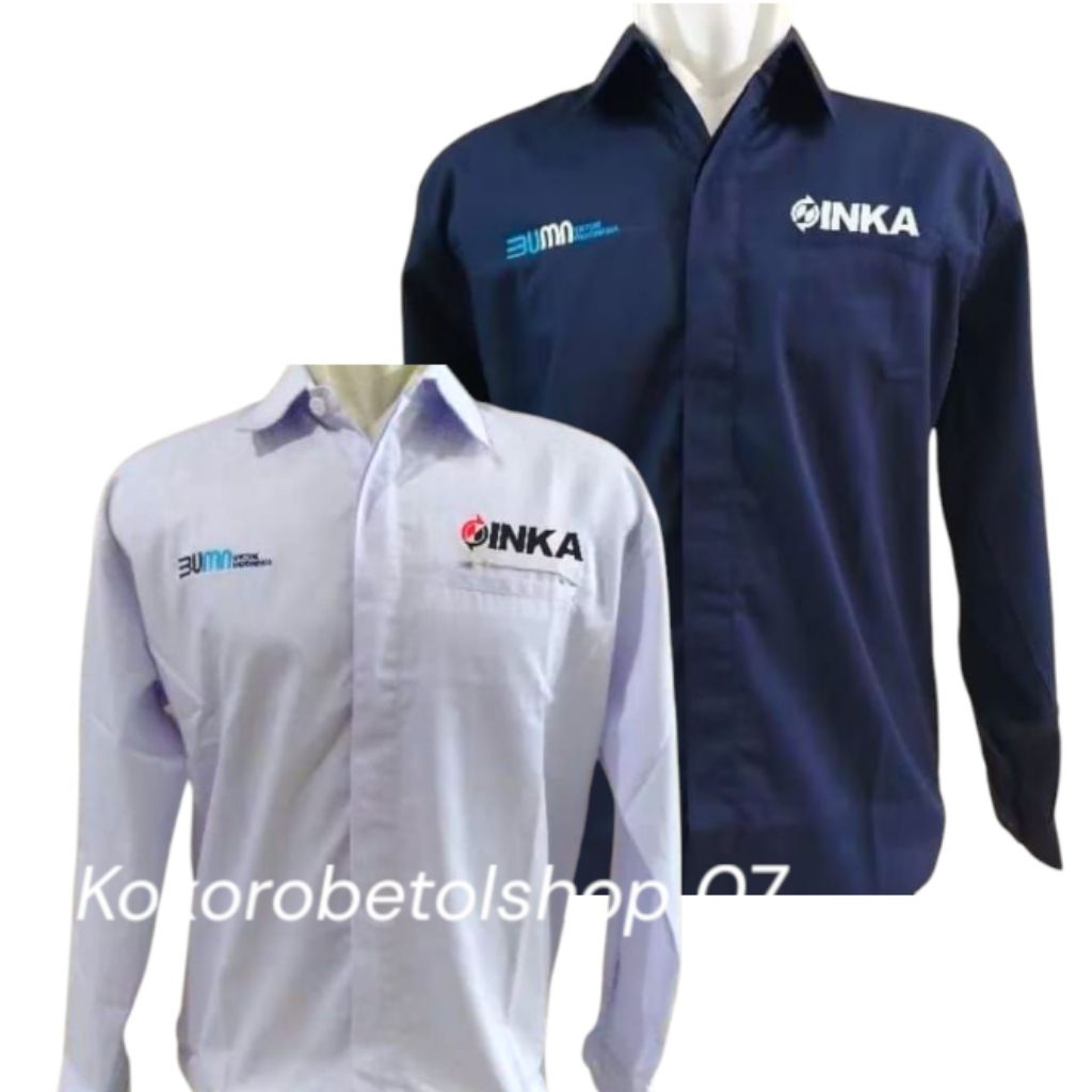 KEMEJA PDH PT INKA COSTUM BORDIR KEMEJA PDH KANTONG SATU