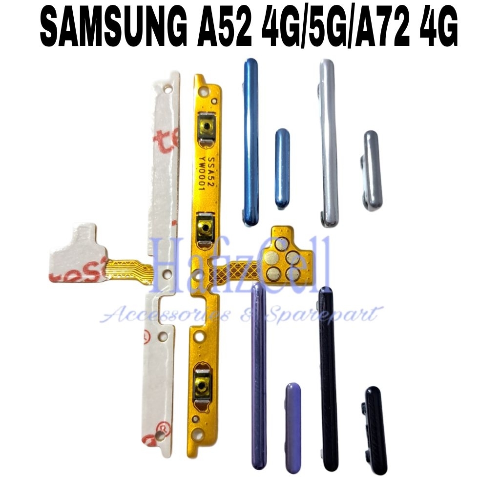 TOMBOL LUAR 1 SET ON OFF VOLUME + FLEXIBLE ON OFF VOLUME HP SAMSUNG A52 (4G/5G) / A72 (4G)