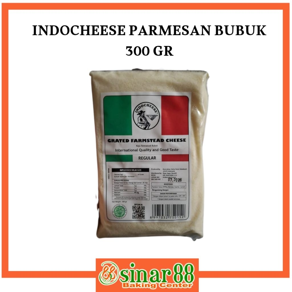 

Keju Parmesan Bubuk Indocheese 300gr REGULAR