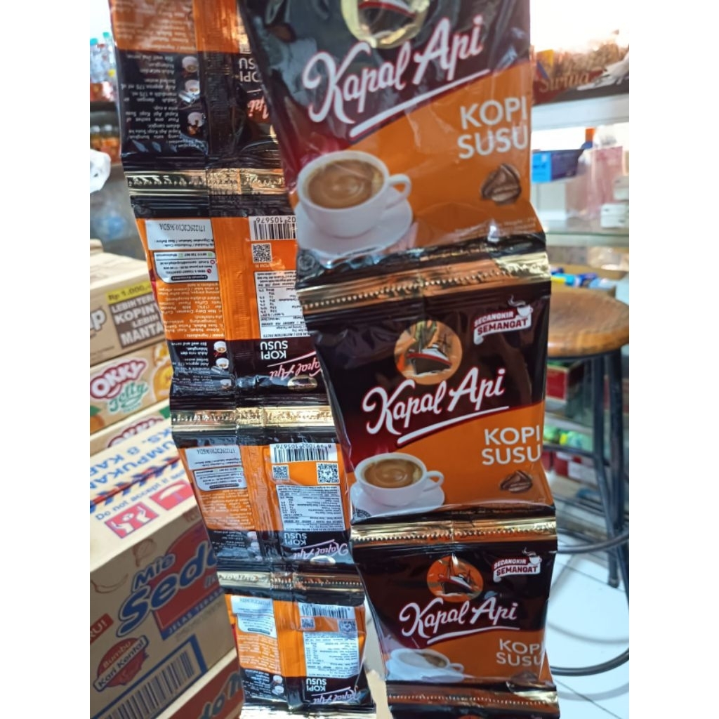 

Kapal api susu 10sachet-31gram/renceng