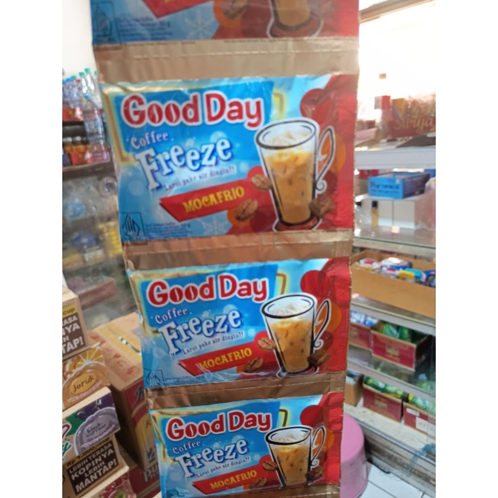 

Good Day Freeze Mocafrio 1 Renceng isi 10 sachet / Kopi Good Day Freeze