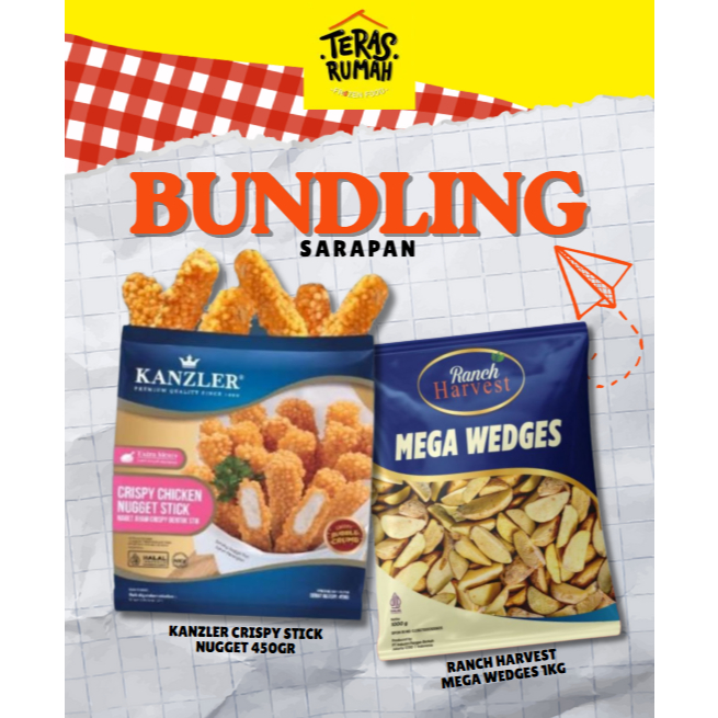 

PAKET BUNDLING 1 - KANZLER STICK NUGGET & KENTANG WEDGES RANCH HARVEST
