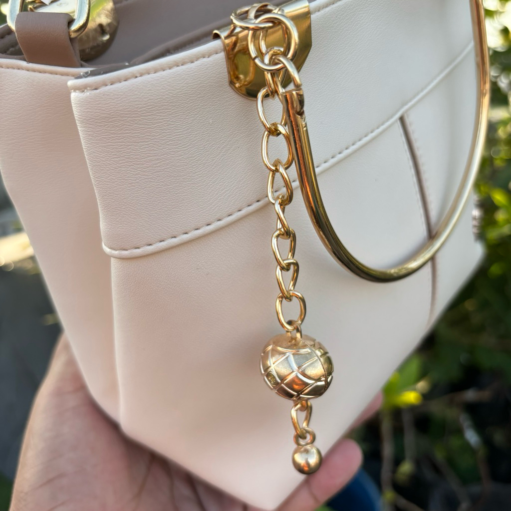 Tas Wanita Slempang Tenteng Bahan Polos Tebal