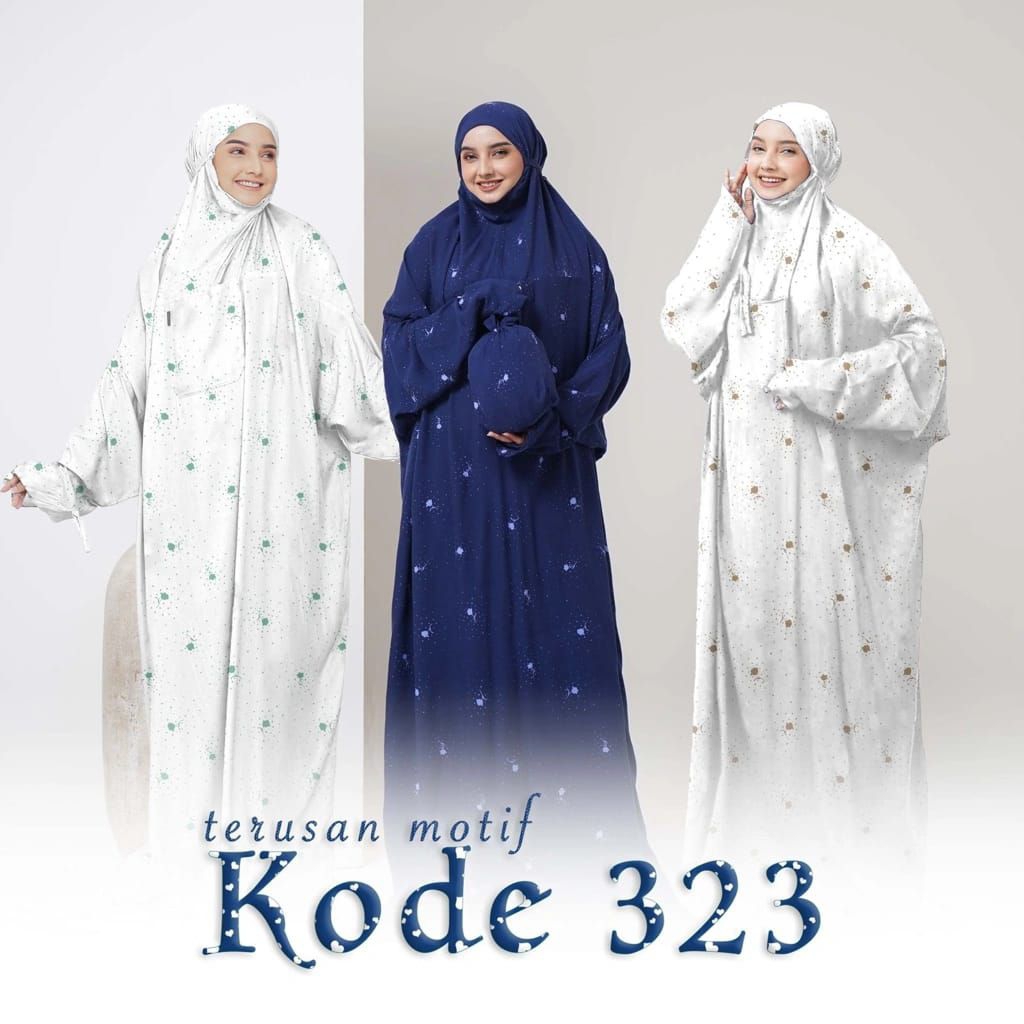 Mukena Terusan Motif - Mukena Hadramaut Motif