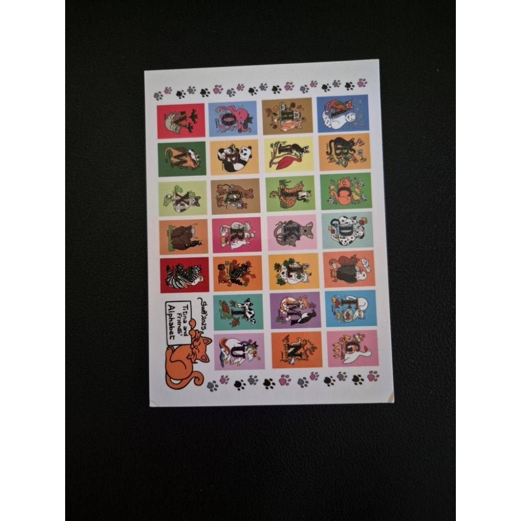 

kartu pos kucing titina alphabeth/alpabeth cat postcard