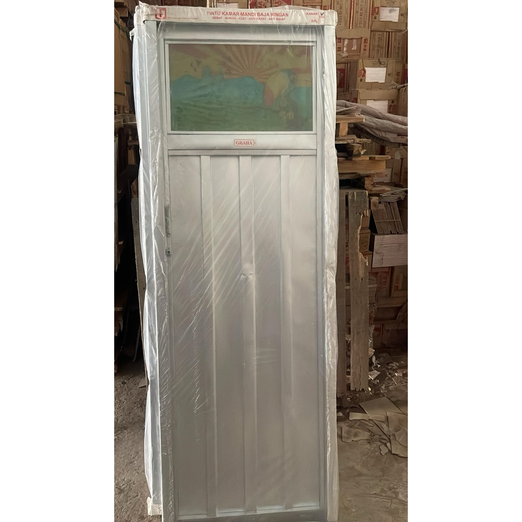 pintu kamar mandi baja ringan ( kanan )