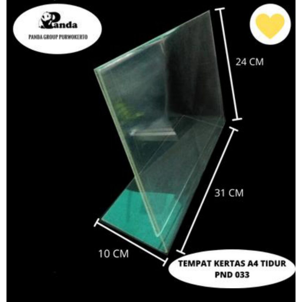 

Acrylic Tempat Kertas A4 Tidur / Landscape /PND 033