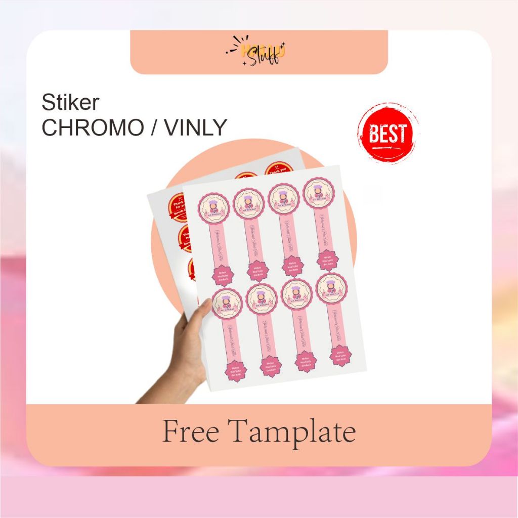 

Cetak Stiker Label Anti Air + Cutting/Sticker label makanan /grosir /ukuran A3