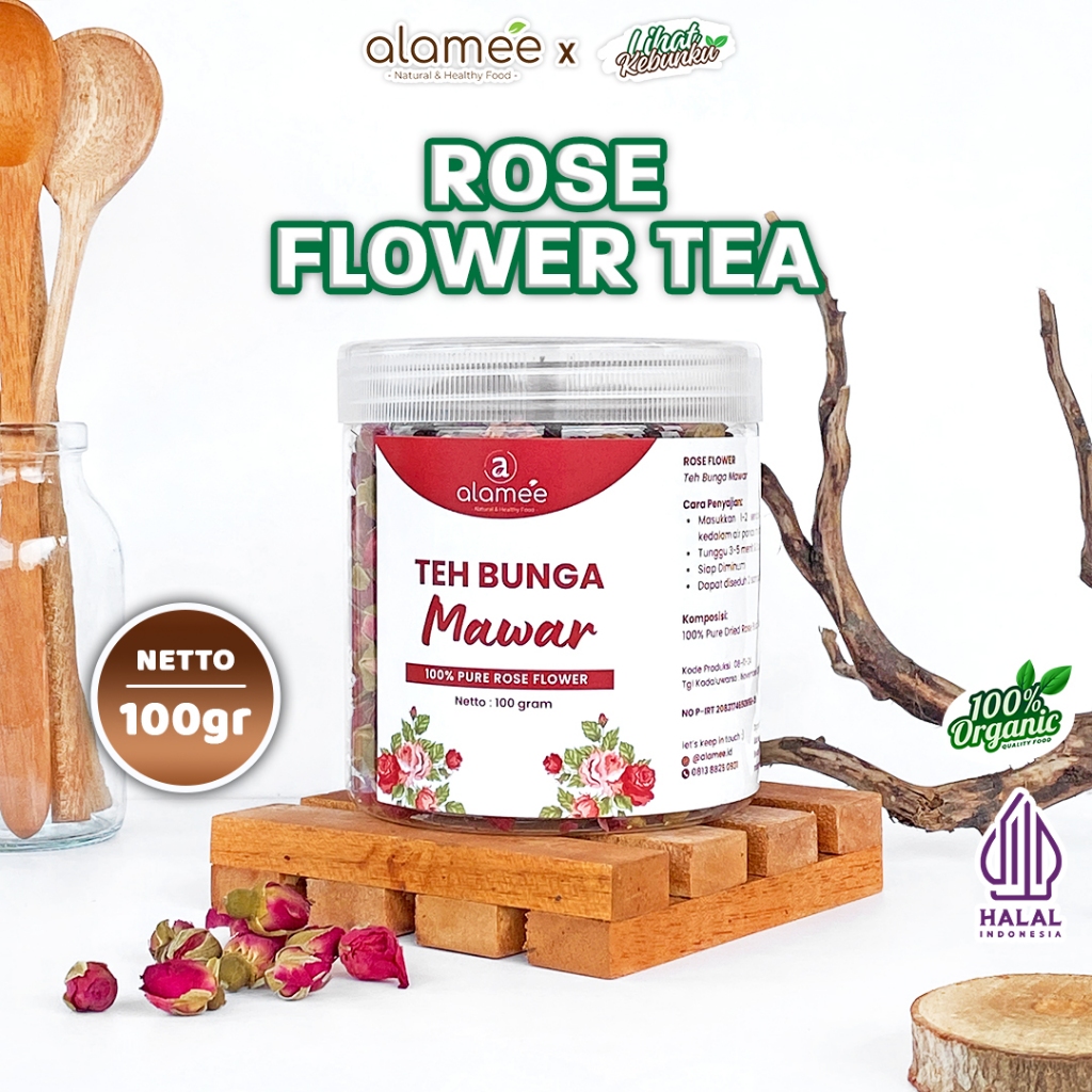 

ALAMEE Teh Mawar Rose Bud Flower Tea Bunga Organik Kering Dried 100gr LIHAT KEBUNKU