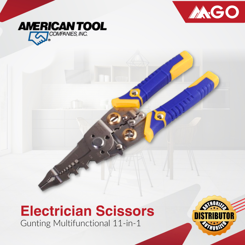 

Gunting Elektrik / Electrician Multifunctional 11-in-1 Stainless Plier American Tool Professional