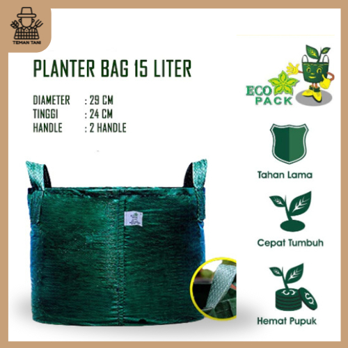 Planter Bag 15 Liter No Handle 100% Media Tanam Planter Bag 15 Liter