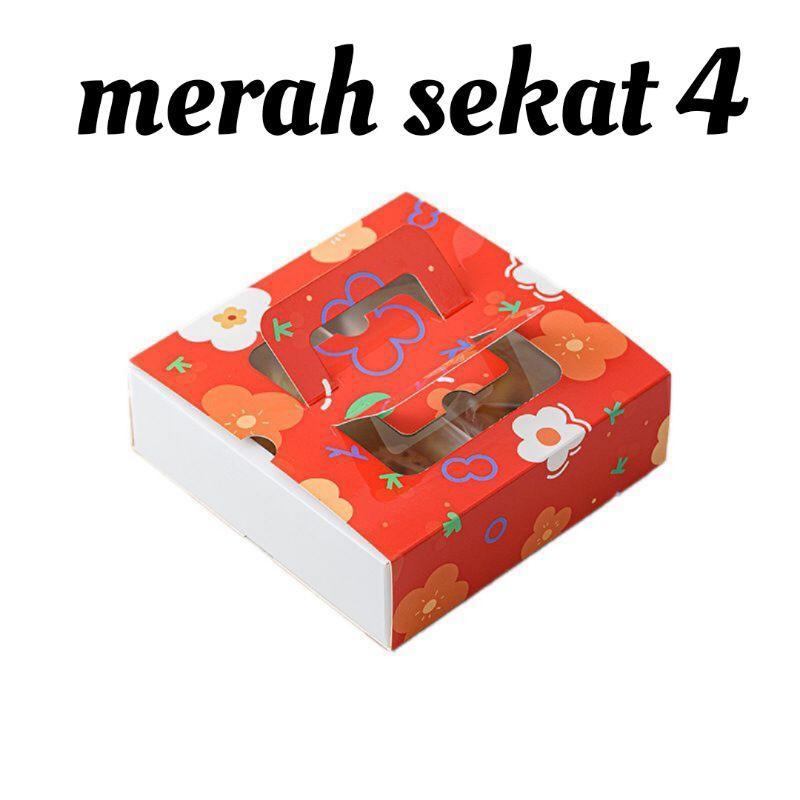 Dus Mooncake Sekat 4 Kardus Moncakes Kue Bulan Box Roti Packaging Cookies