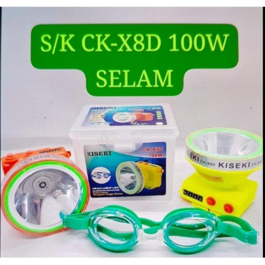 SENTER KEPALA KISEKI SUPER TERANG CK-X8D 100 WATT SENTER KEPALA SELAM / SENTER KEPALE SELAM
