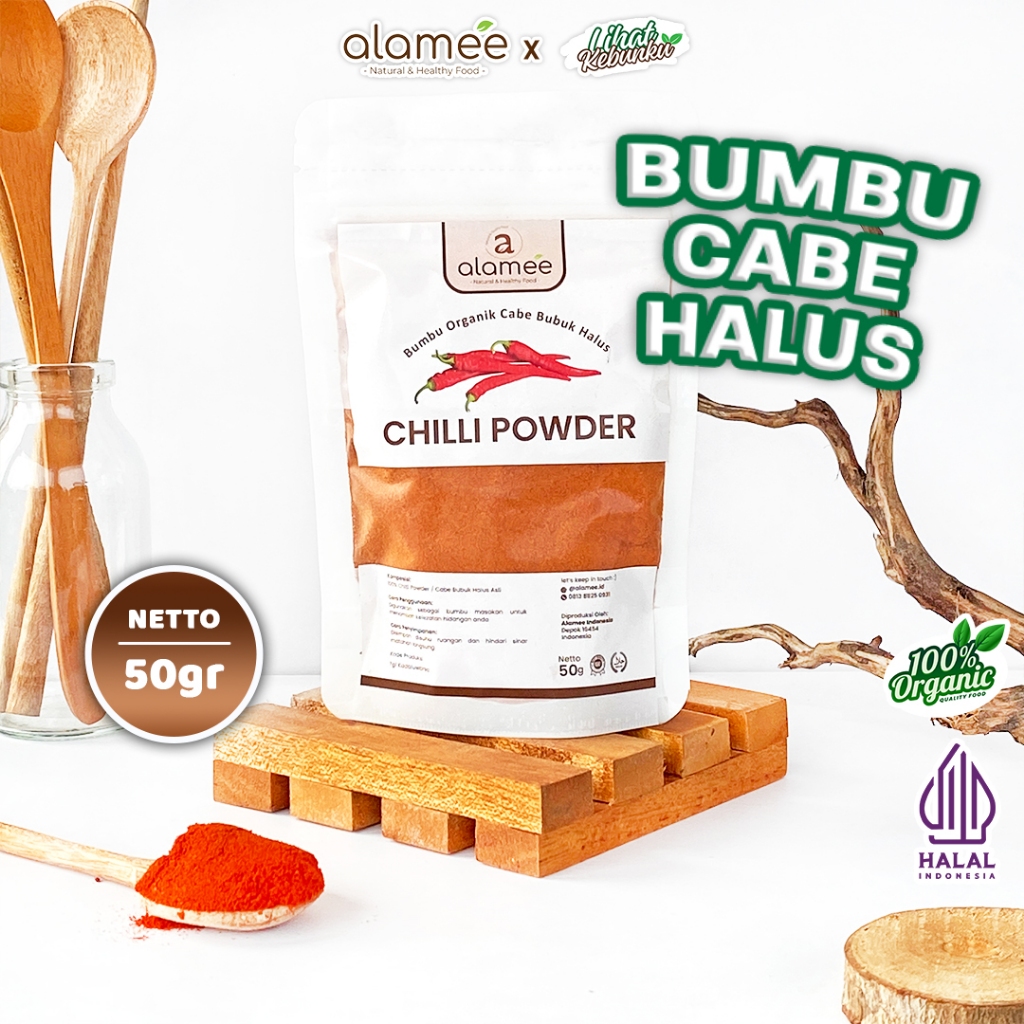 

ALAMEE Cabe Bubuk Halus Bumbu Dapur Organik Chilli Powder Chili Cabai Asli 50 Gram LIHAT KEBUNKU