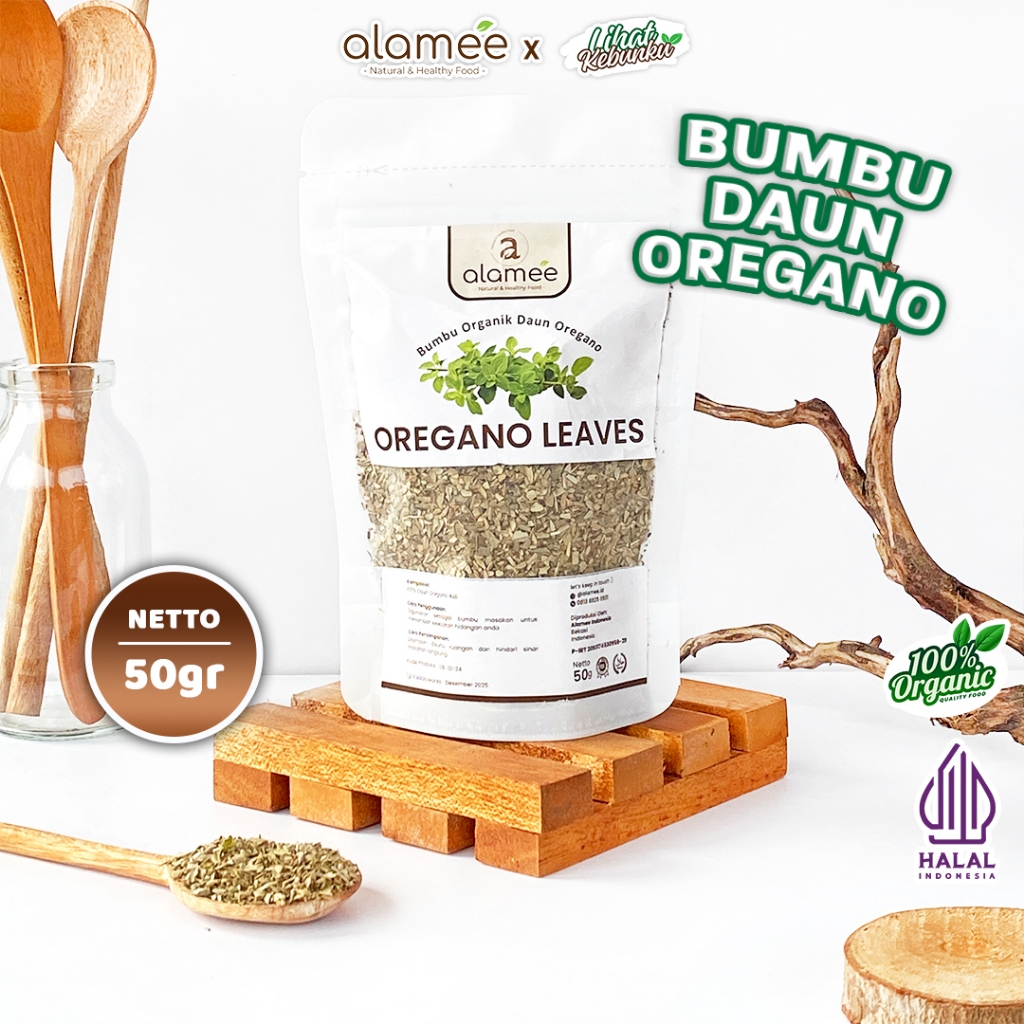 

ALAMEE Daun Oregano Kering Dried Leaves Flakes Garnish Bumbu Dapur Organik 50 Gram LIHAT KEBUNKU