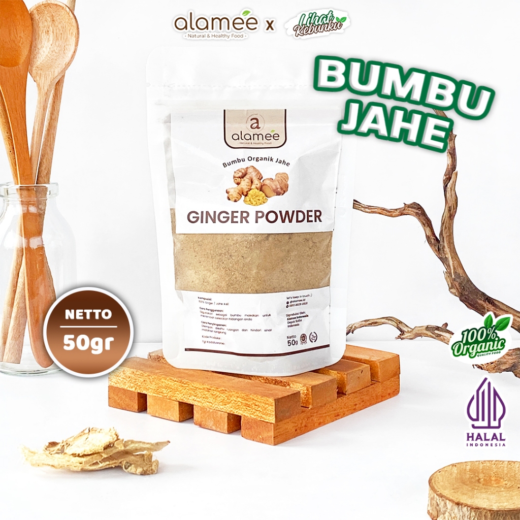 

ALAMEE Jahe Putih Bubuk Ginger Powder Bumbu Dapur Instan Minuman Herbal 50 Gram LIHAT KEBUNKU