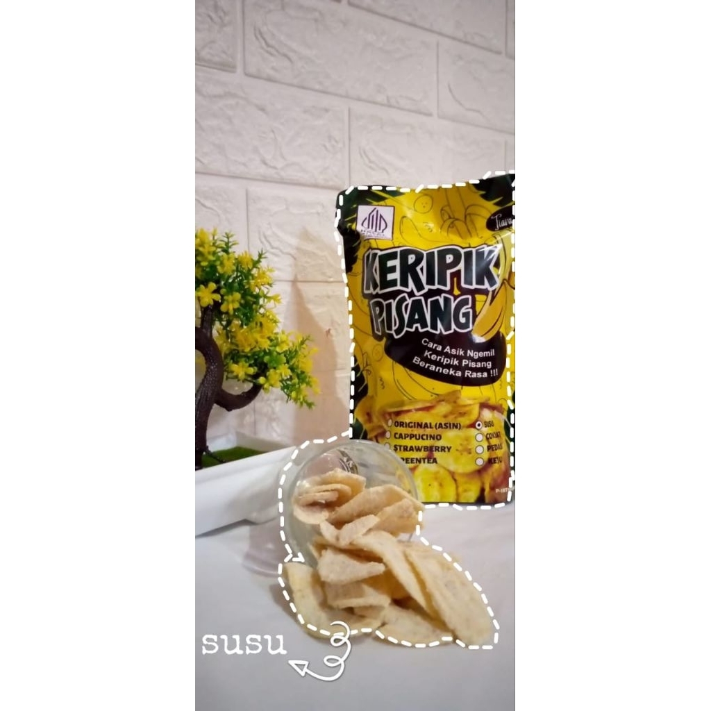 

keripik pisang 200 gram varian rasa susu/vanila enak bikin nagihhh