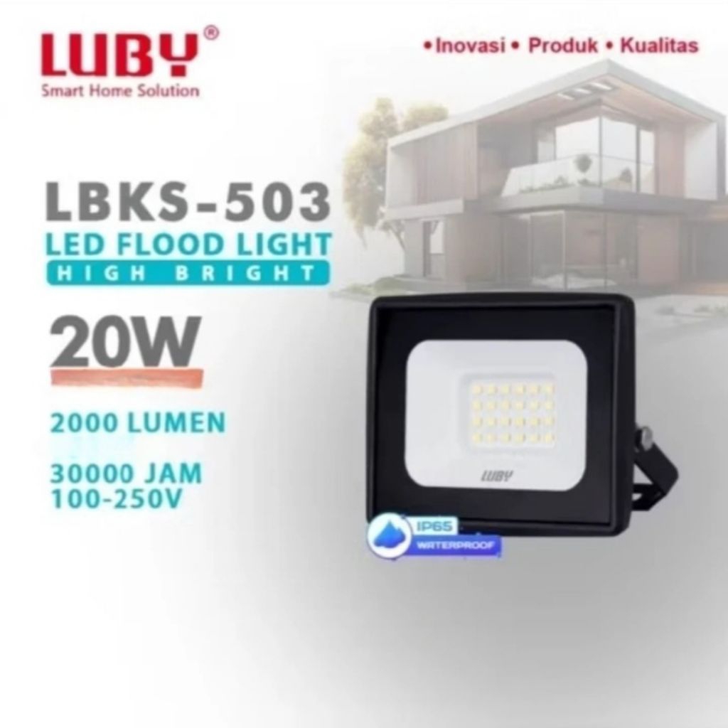 LAMPU LED KA PLED LAMPU SOROT LBKS-503 20WATT PUTIH COOL DAYLIGHT 6500K WARM WHITE 3000K - LUBY