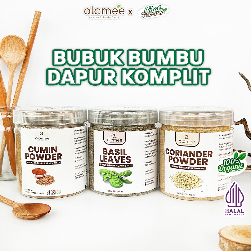 

ALAMEE Bumbu Dapur Bubuk Lengkap Bawang Lada Hitam Seasoning Powder Organik Siap Pakai LIHAT KEBUNKU