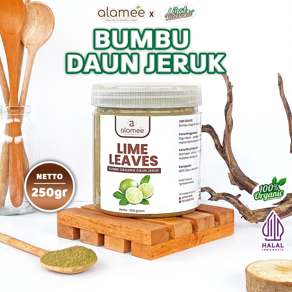 

ALAMEE Bubuk Daun Jeruk Bumbu Instan Lime Powder Dapur Organik Murni Asli 250gr LIHAT KEBUNKU