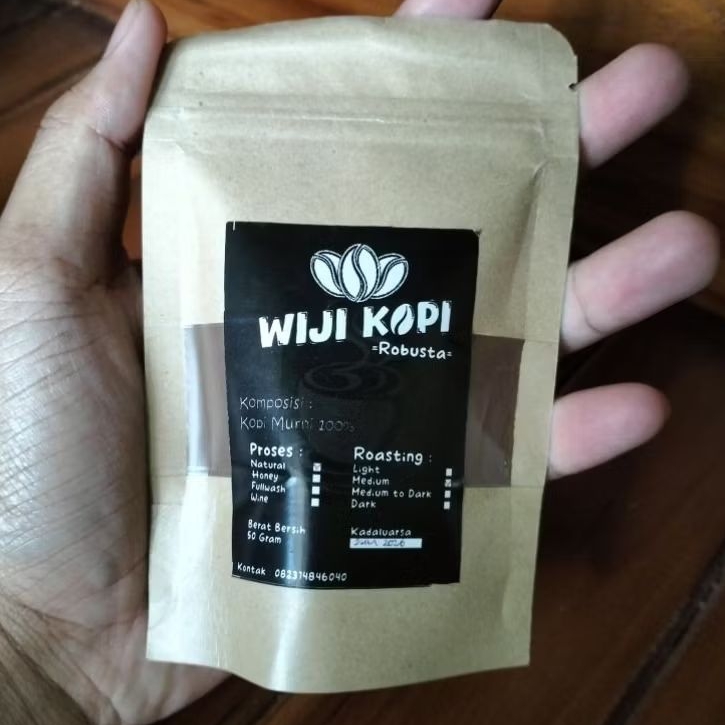 

Kopi Bubuk Robusta Murni 50g Light Roast