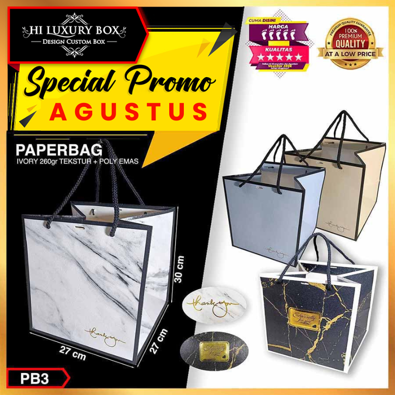 

Paper Bag|Polos|Souvenir|Murah|Kantong Kertas|Goodie Bag|Premium|PB3