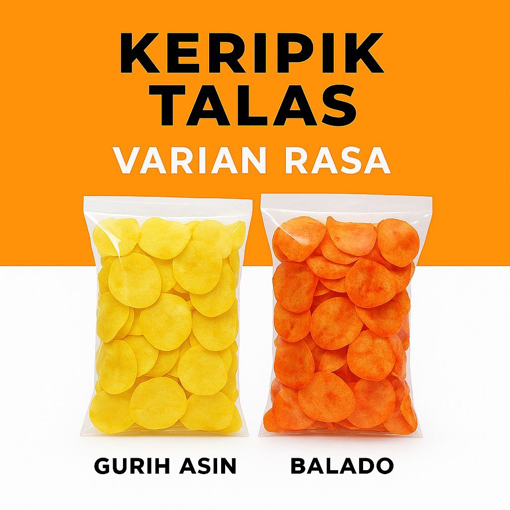 

Keripik Talas Varian Original dan Balado 250 gram - Cemilan Renyah Nikmat