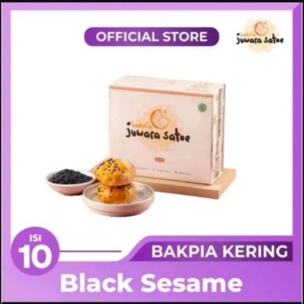 

Bakpia Kering Juwara Satoe Black Sesame isi 10