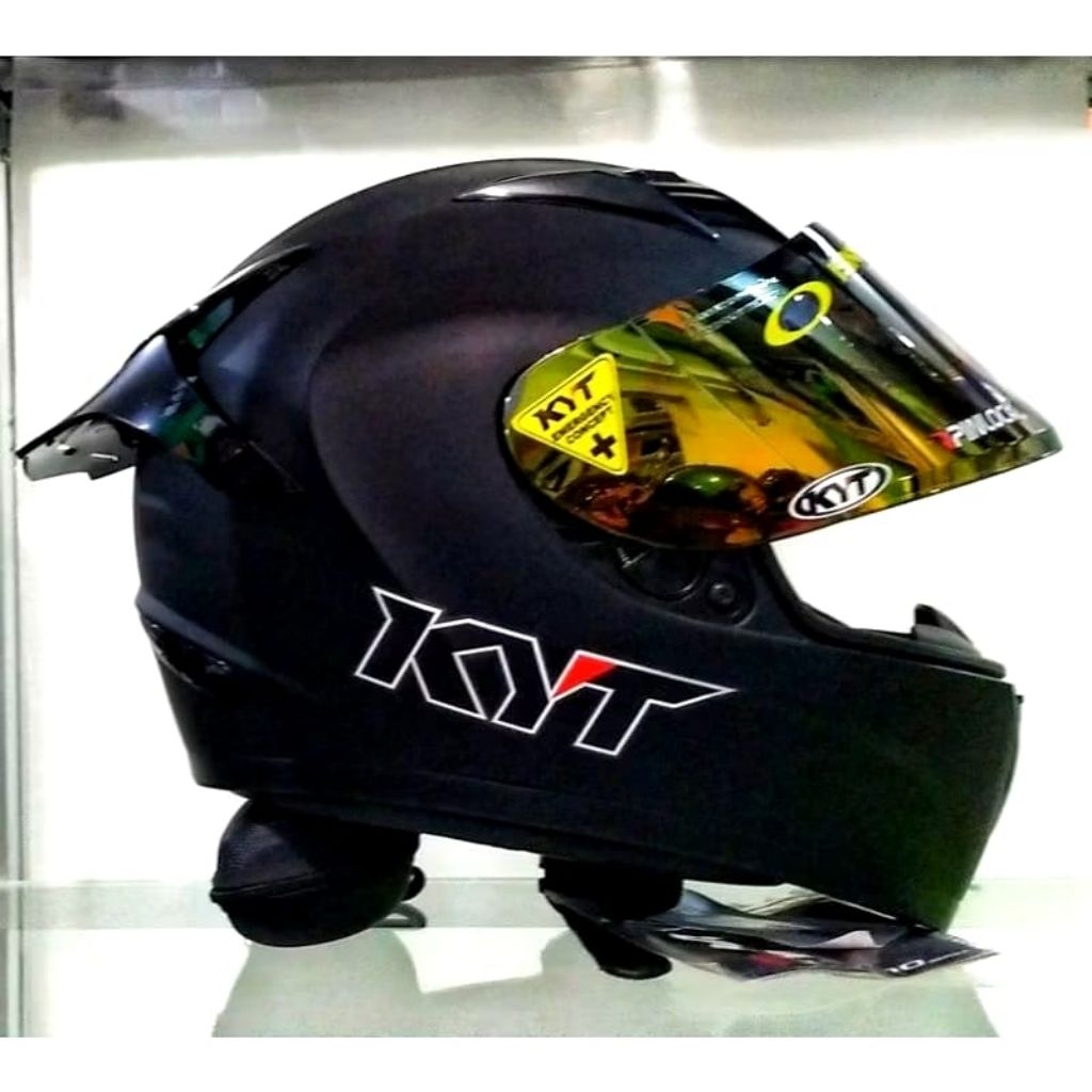 Helm paket ganteng kyt r10 black doff