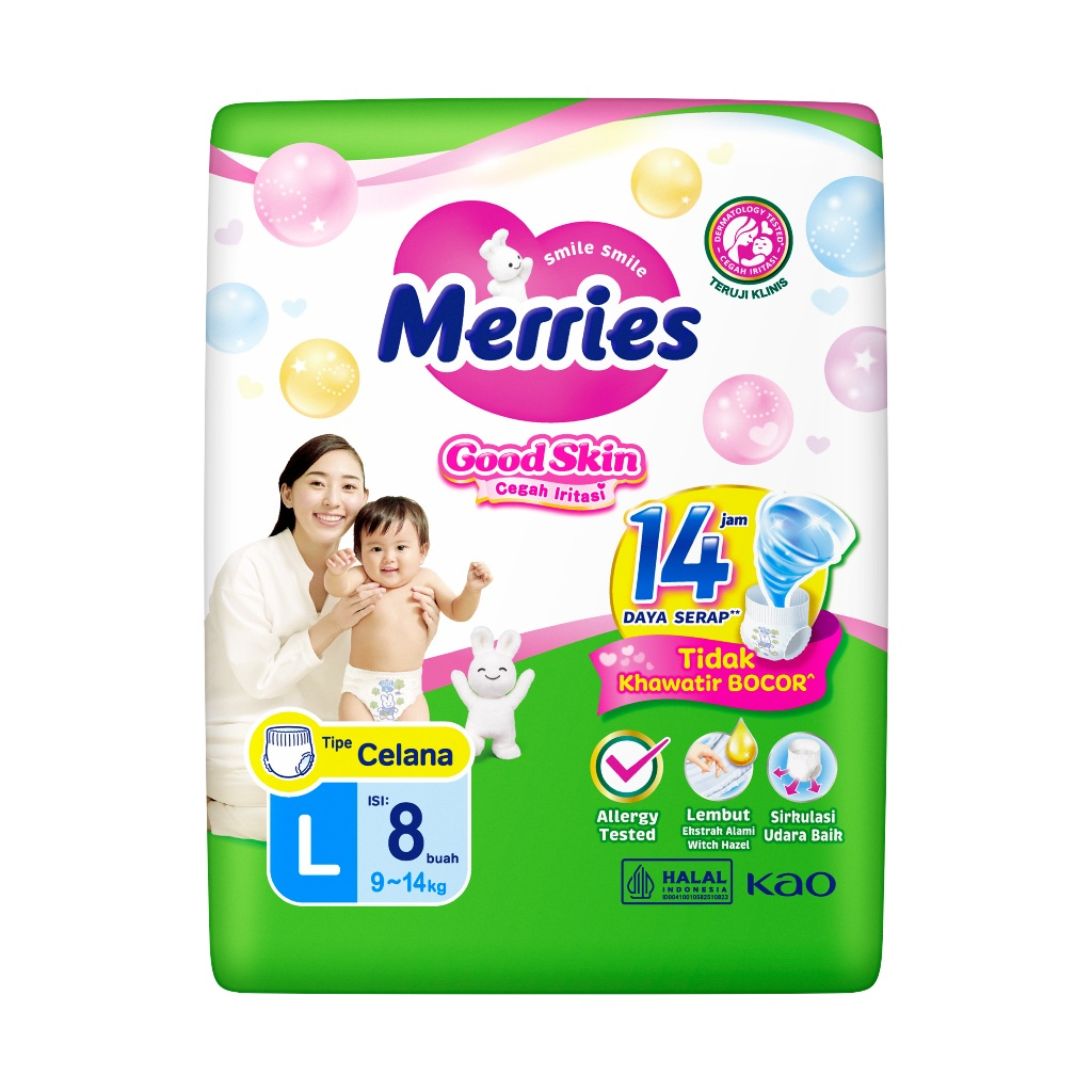 Merries Pants Good Skin Nb S-11, M-9, L-8, XL-7 dan XXL-6 (New) / Merries XXL-6 - Pampers Merries