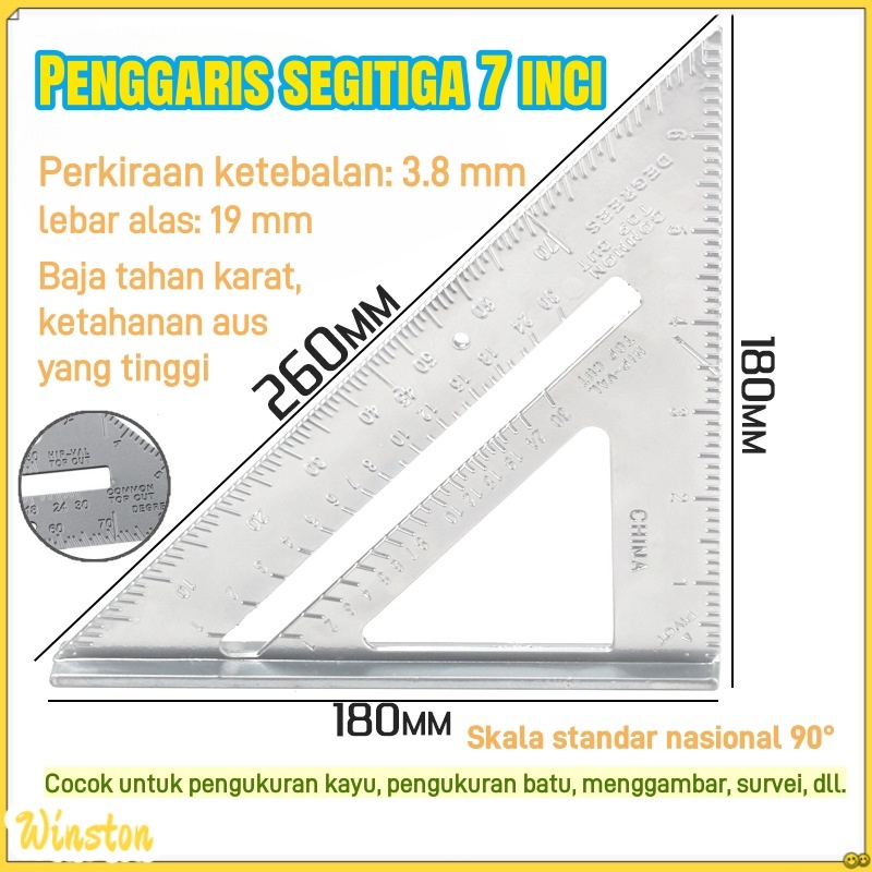 

Kotak paduan aluminium 7 inci, kotak dekoratif, kotak pertukangan kayu 7 inci yang dipertebal 90 derajat dan 45 derajat