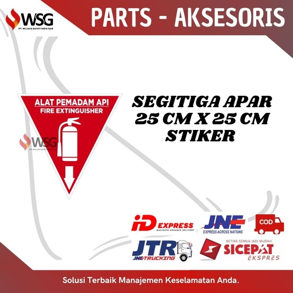 

Segitiga APAR 25cm x 25cm Stiker