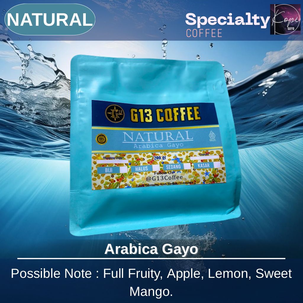 

Kopi Gayo Natural Arabica Specialty Coffee Aceh Arabica Roasted Bean Biji / Bubuk 1 Kg