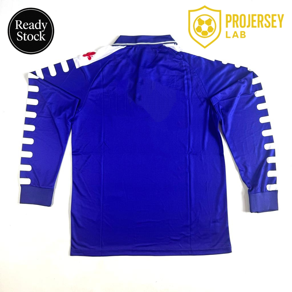(BARU) RETRO LS JERSEY BOLA FIYORENTINA HOME 1998 1999 LENGAN PANJANG