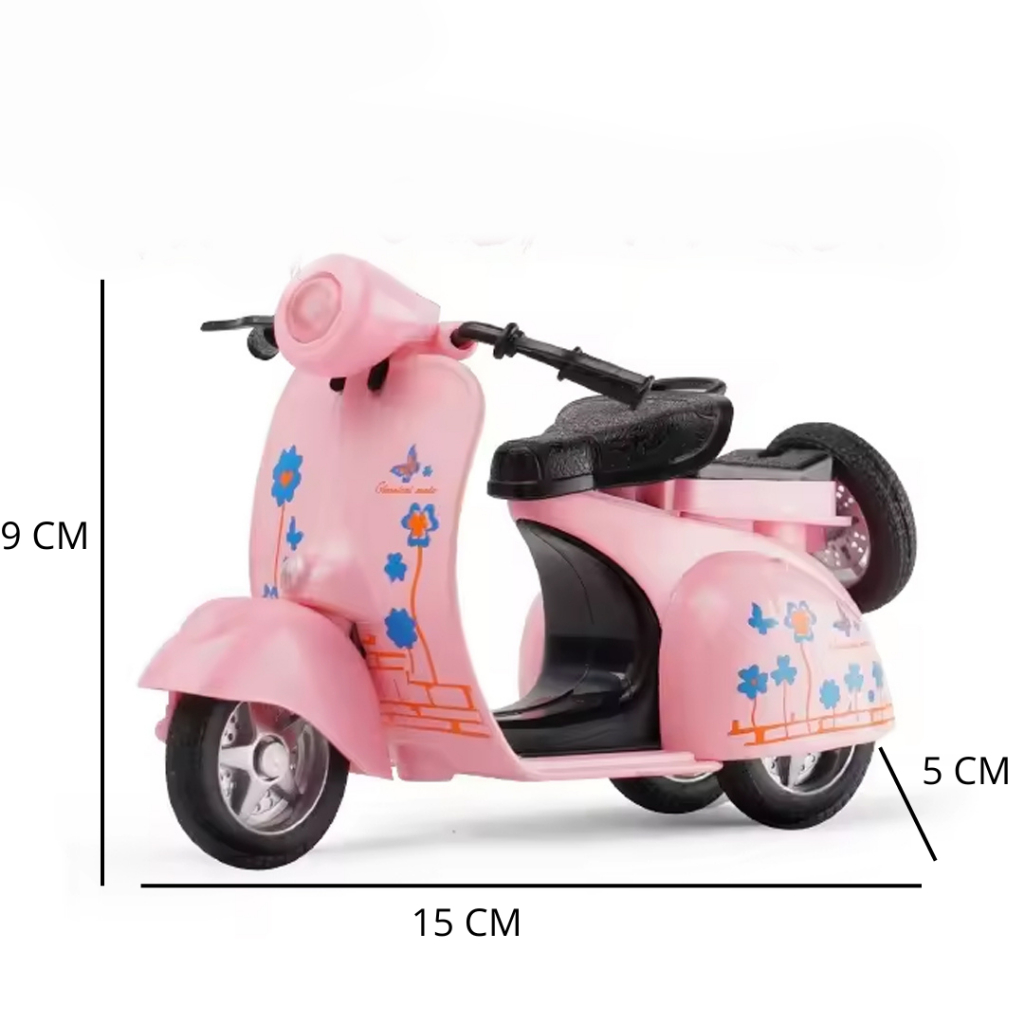 Mainan Diecast Motor Vespa 1:14 Klasik Matic Sprint YM66-M1111