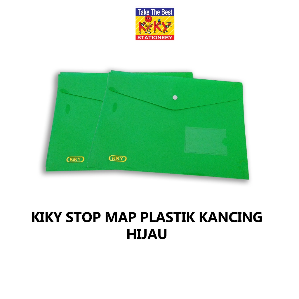 KIKY Stopmap / Map Plastik Kancing  Isi 12 Lembar - 1 Pcs (Pembelian Harus Kelipatan 12 Pcs)