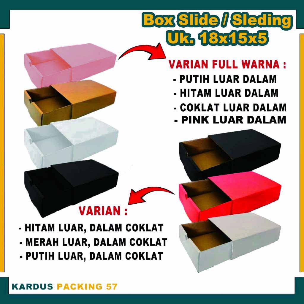 

Box 18x15x5 cm / Box Sleding / Kardus Polos / Box kotak Makan