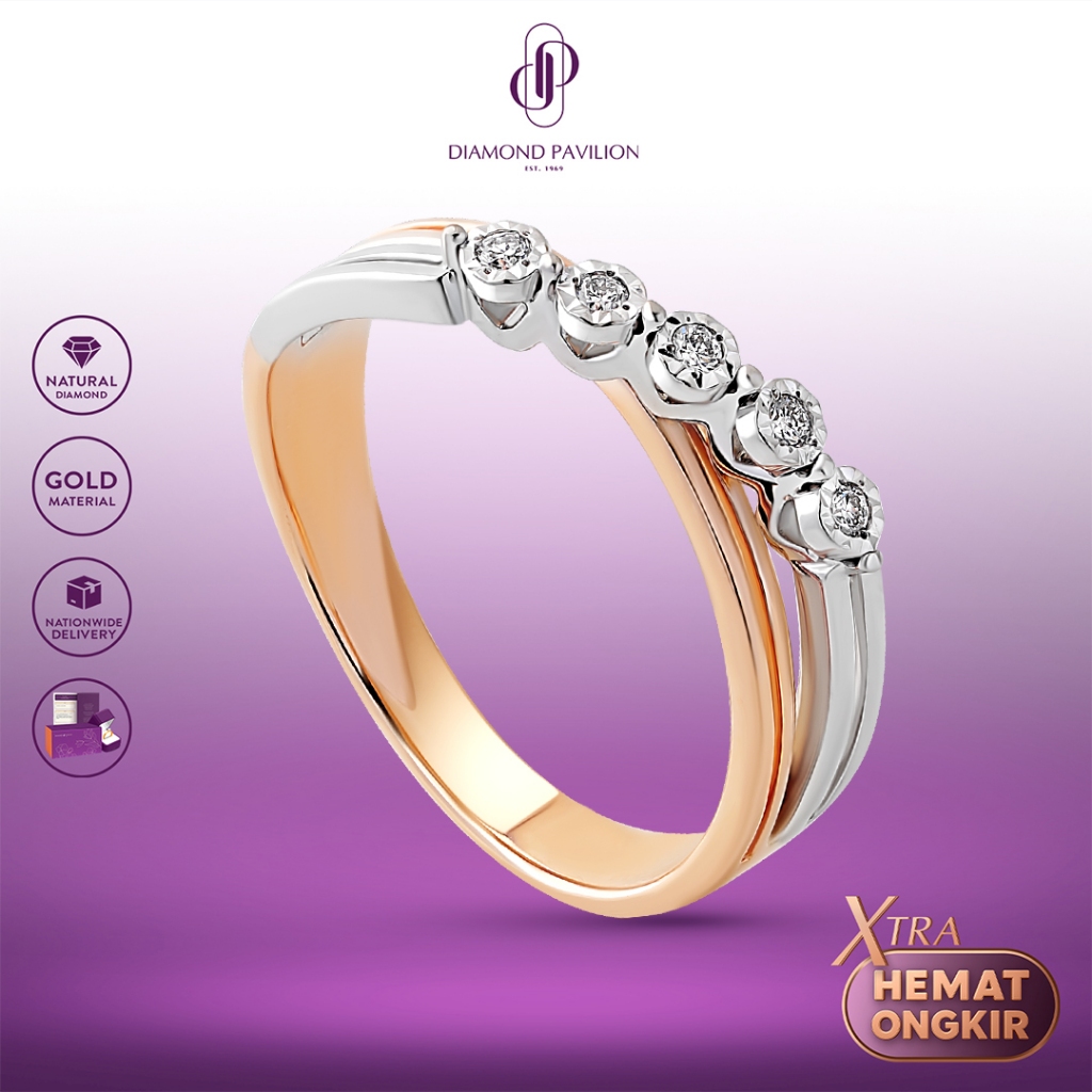 Diamond Pavilion Cincin Emas Batu Berlian Lavetta Ring