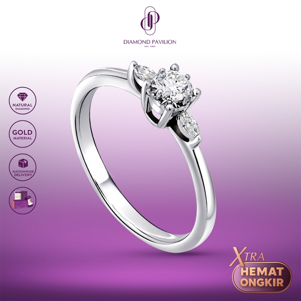 Diamond Pavilion Cincin Emas Batu Berlian Aqilla Ring
