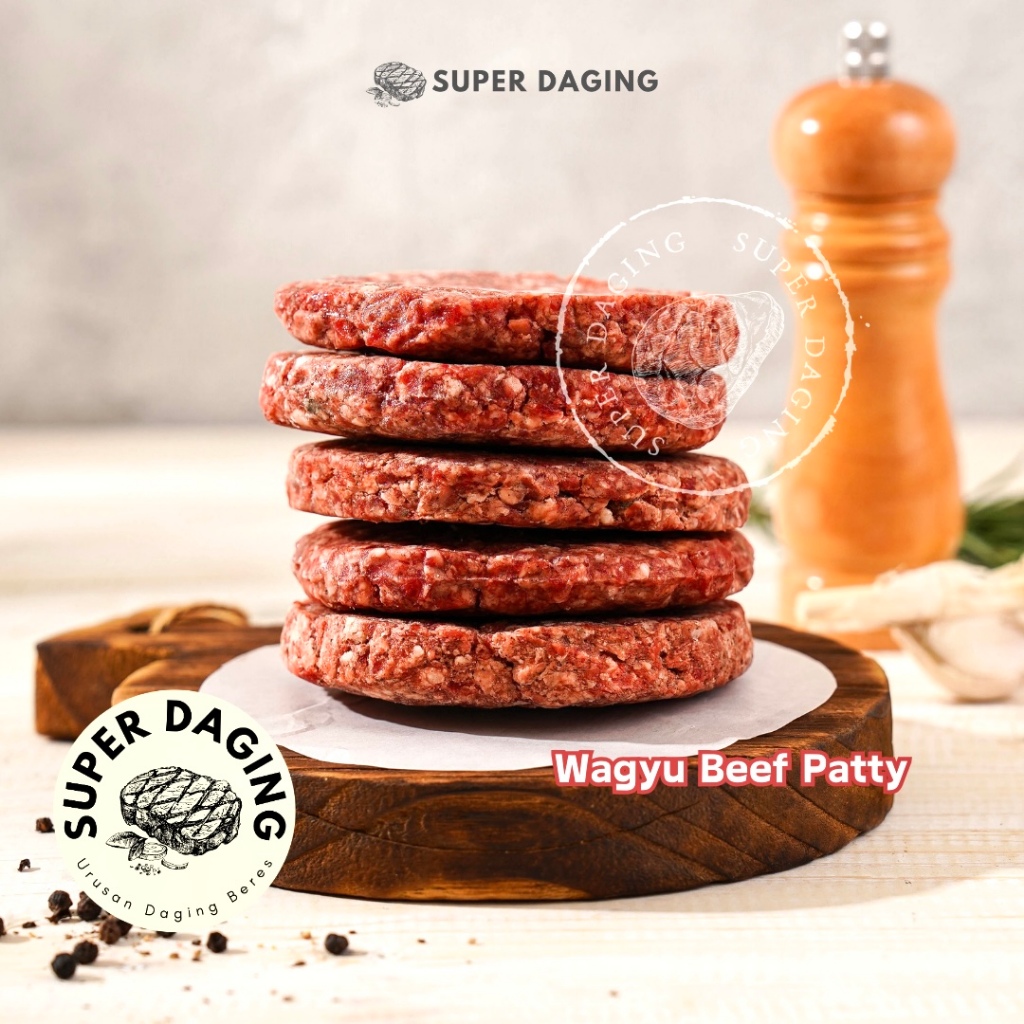 

Wagyu Beef Burger Patty Berbumbu 100g - Super Daging Semarang