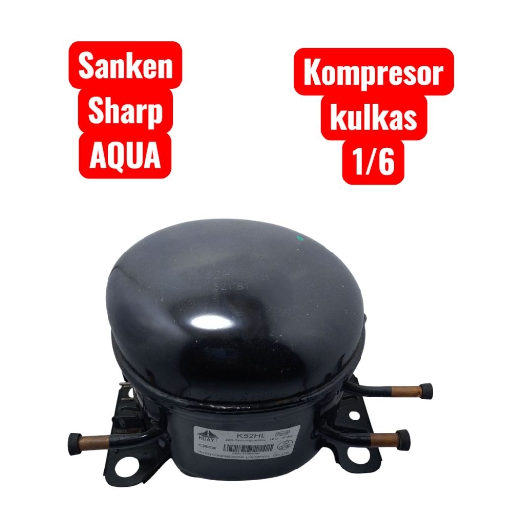 KOMPRESOR KULKAS 2 PINTU UKURAN 1/6 PK