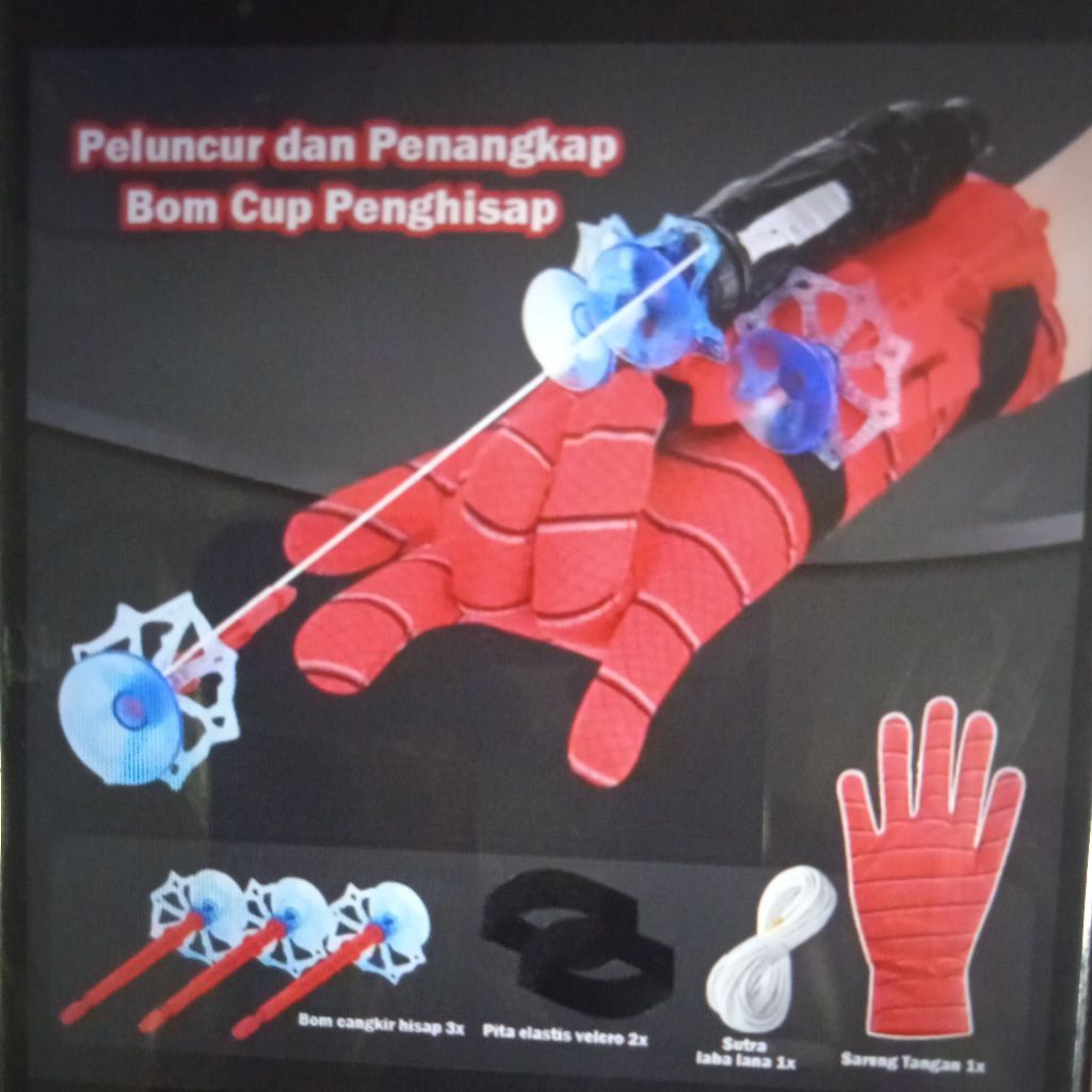 sarung tangan spider man/mainan anak/super hero