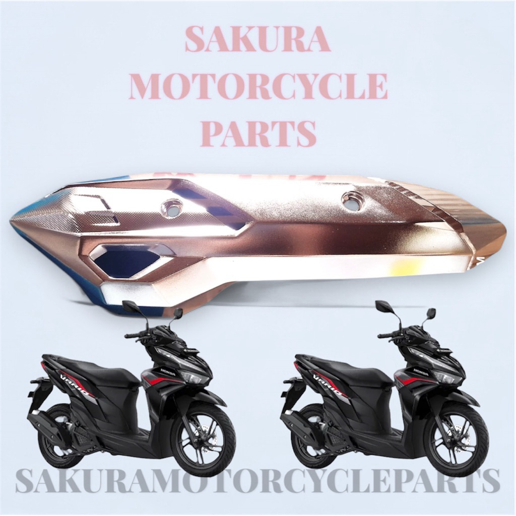 Tutup knalpot chroom variasi vario 125 vario 150 2018 2019 2020 2021 2022 2023 | tutup knalpot vario