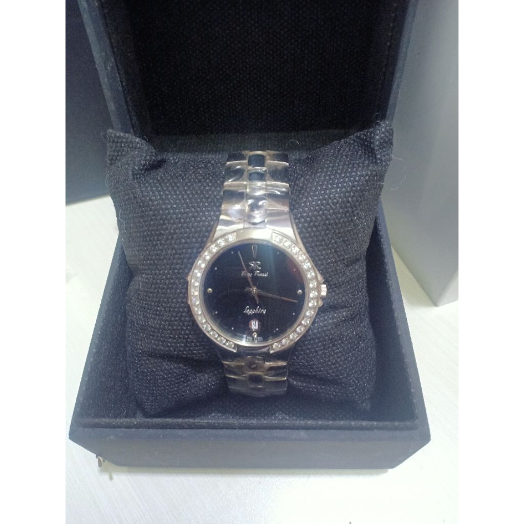 JAM TANGAN WANITA RAY RUCCI  N30698M RANTAI SILVER STAINLESS STEEL WATER RESISTANT 3 ATM