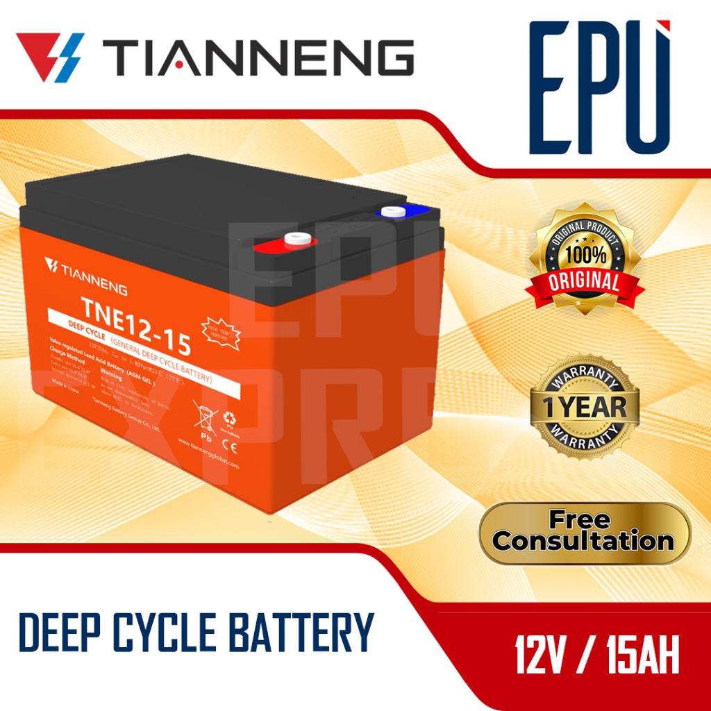 Tianneng Aki Selis 12V 15AH Tianneng Aki Sepeda Listrik 12V 14AH