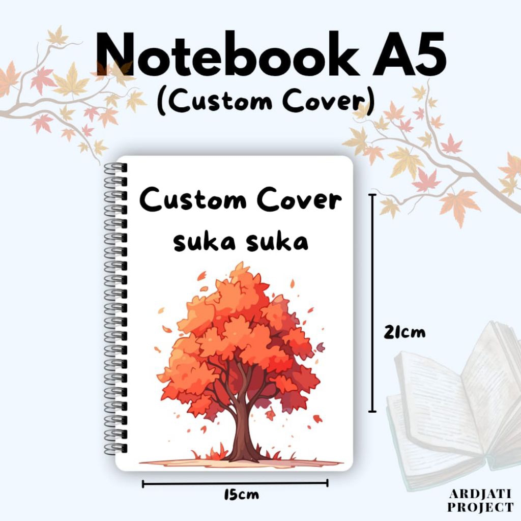 

Custom Notebook A5 Ardjati Notebook By Request Satuan Desain Suka Suka Cocok untuk Seminar, hampers, gift, souvenir