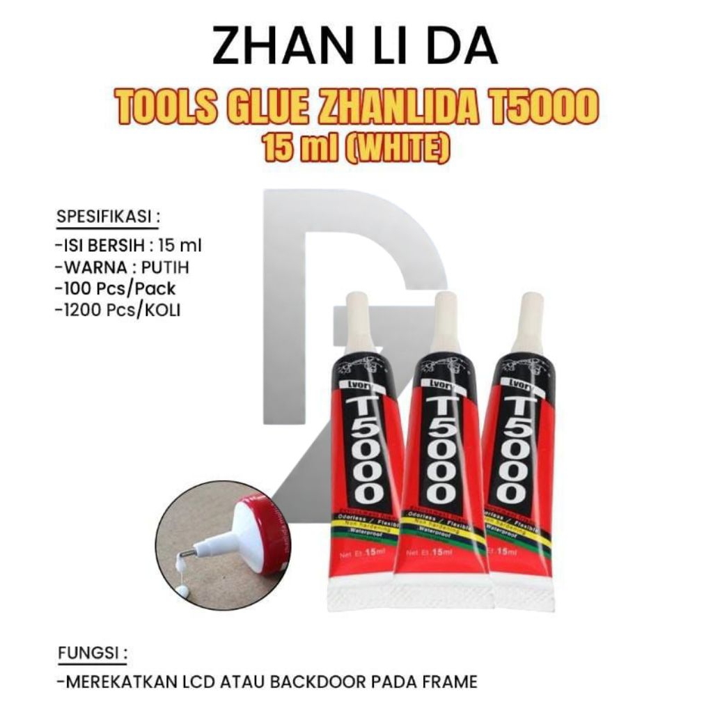 

LEM TOUCHSCREEN LCD ZHANLIDA T-5000 WHITE BERKUALITAS LEM LCD 15ML / 50ML / 110ML ORI