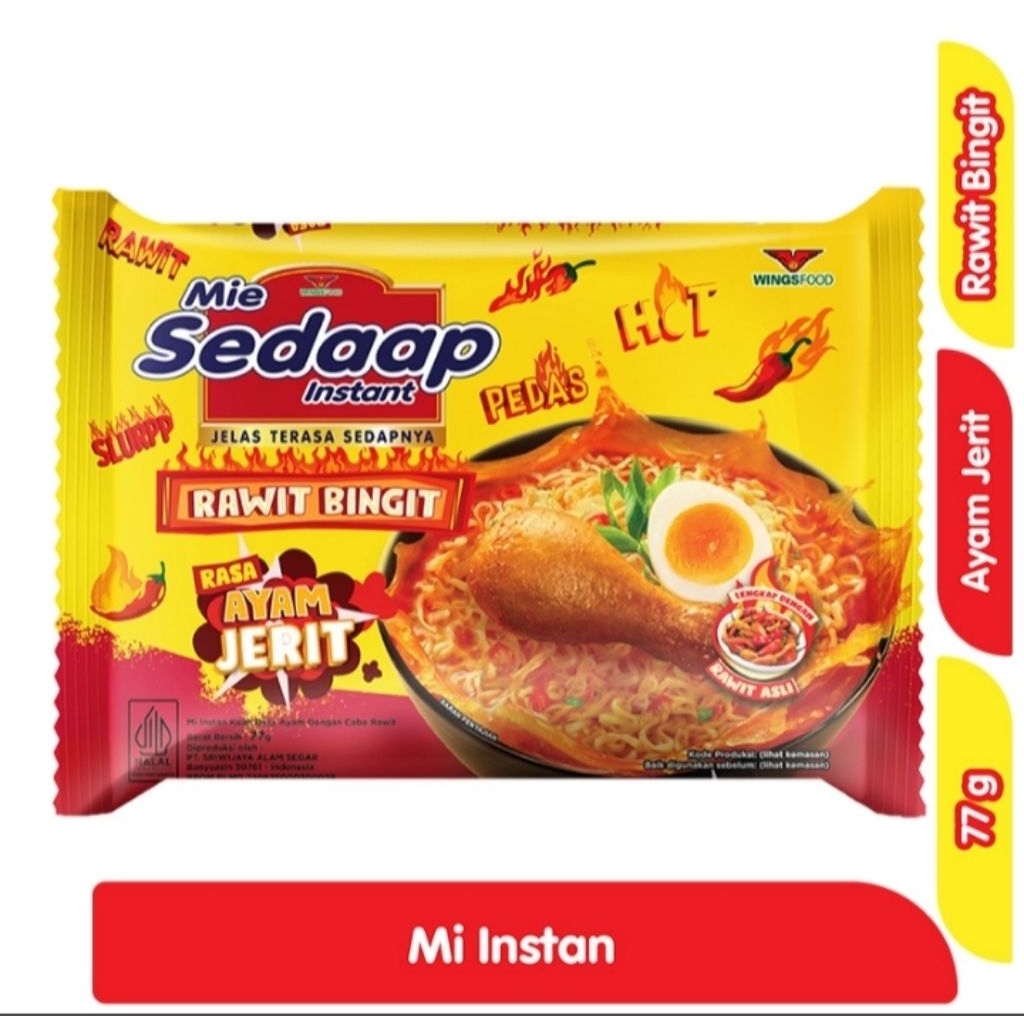 

Sedaap Mie Instan ayam Jerit Rawit 77 g